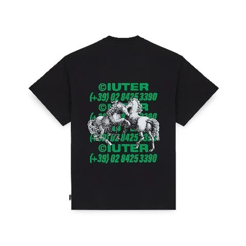 Iuter Men's T-Shirt Horses Black