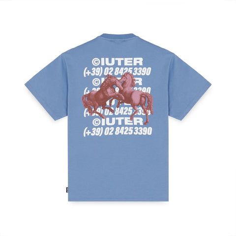 Iuter light blue Horse men's T-Shirt