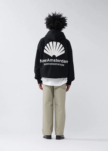 New Amsterdam Felpa Con Cappuccio Uomo Logo nera