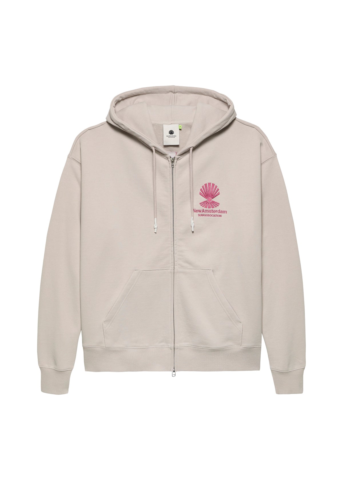 New Amsterdam Felpa da uomo con zip e cappuccio Logo Zip Up