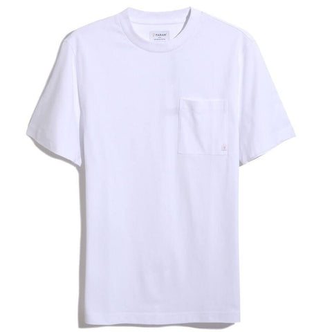 Farah T-Shirt da uomo con taschino Stacy Pocket bianca