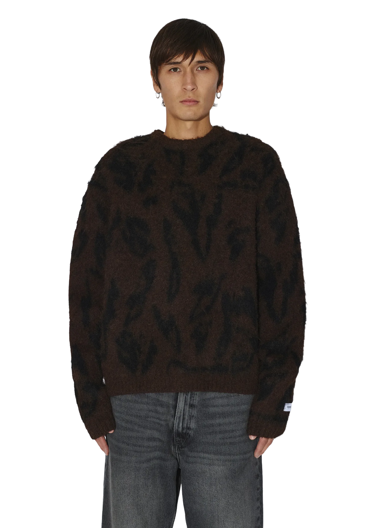 Dr Denim Maglia unisex Mic Sweater Black Grey Flower