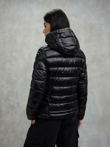 Blauer Giacca Piumino da donna a righe Caroll nero