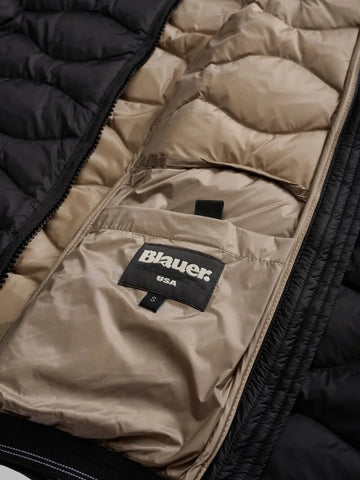 Blauer Giacca Piumino da donna ad onde Camelia nero