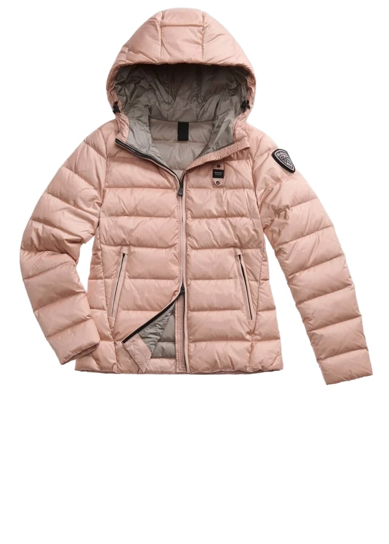 Blauer Giacca Piumino da donna Sfiancato Charme rosa