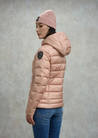 Blauer Giacca Piumino da donna Sfiancato Charme rosa