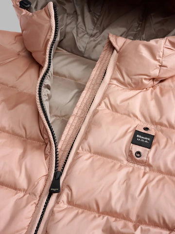 Blauer Giacca Piumino da donna Sfiancato Charme rosa