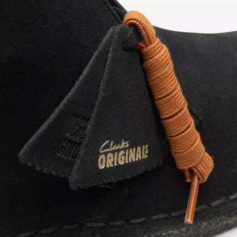 Clarks Scarpa da uomo in pelle scamosciata Desert Boot nera