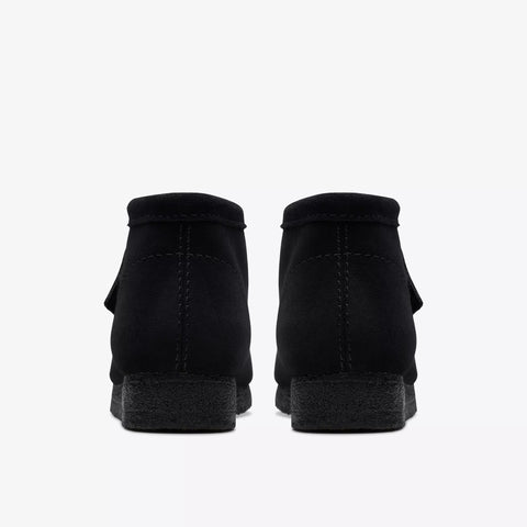 Clarks Scarpe da uomo in camoscio Wallabee Boot nero