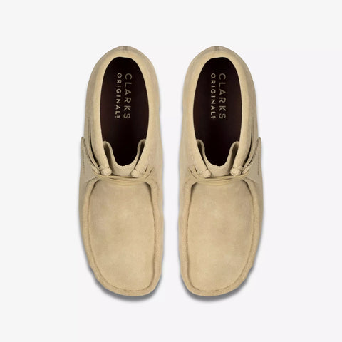 Clarks Scarpa uomo in pelle scamosciata Wallabee Boot beige
