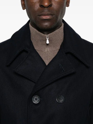 Chesapeake's Cappotto uomo doppiopetto in Lana Wool Peacoat blu