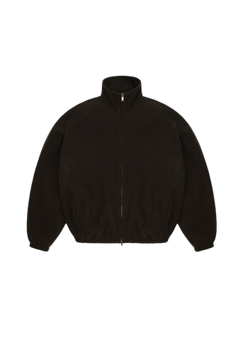 Rains Felpa in pile con zip da uomo Fleece Zip marrone