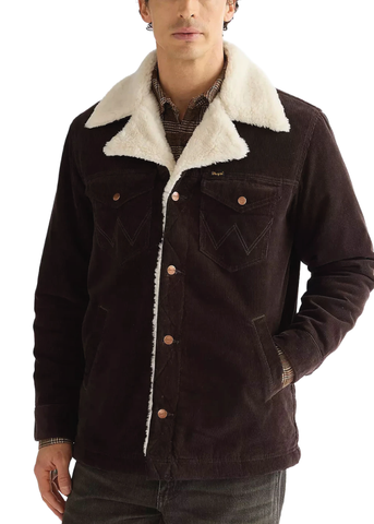 Wrangler Giacca da uomo con pelliccia interna Regular Wrange marrone