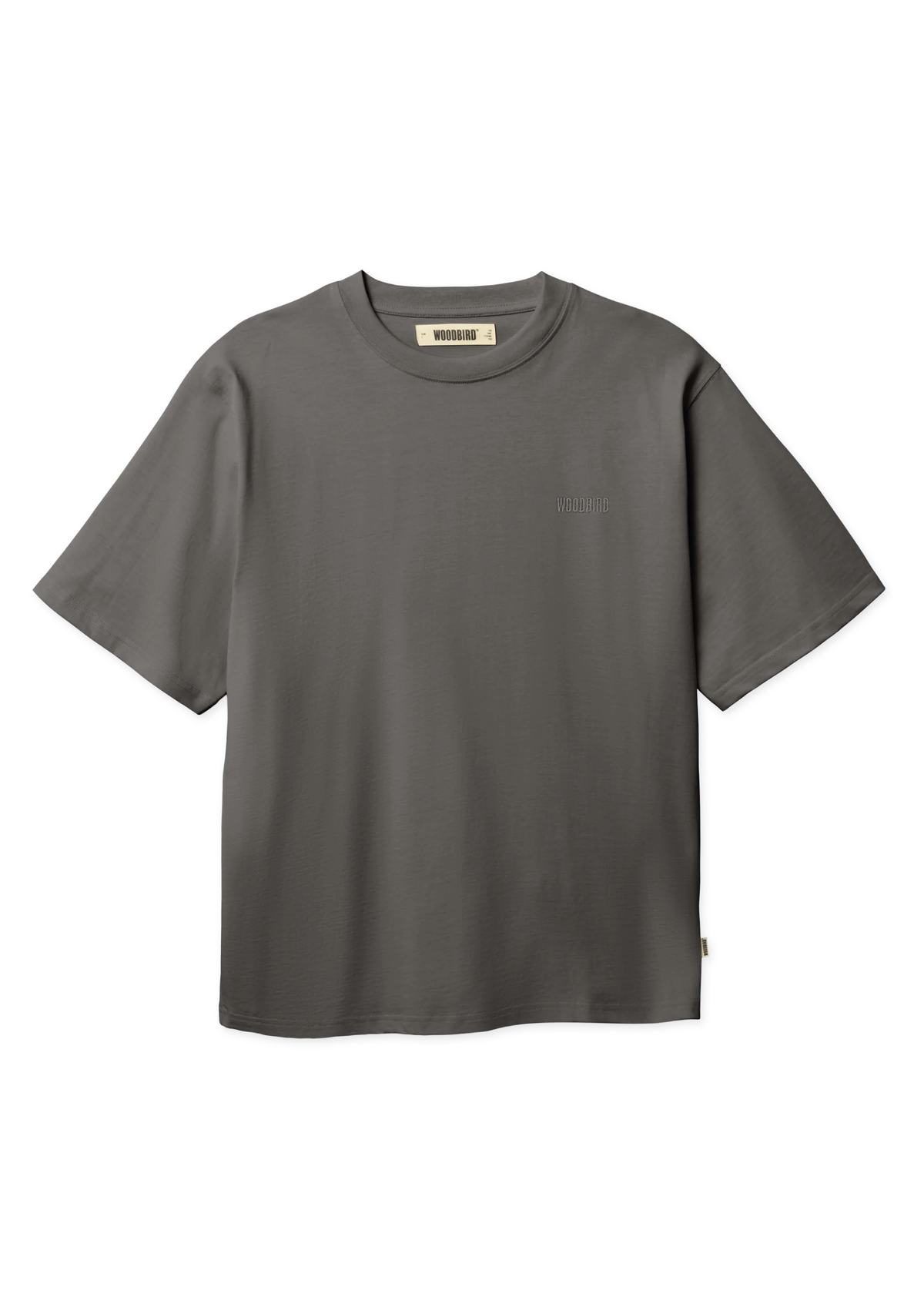 Woodbird T-Shirt da uomo manica corta Baine Base grigia
