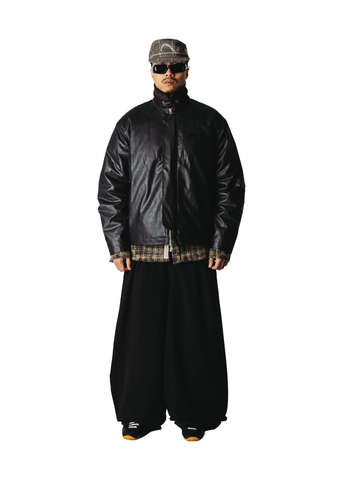 Woodbird Giacca cerata da uomo Ping Waxed nera