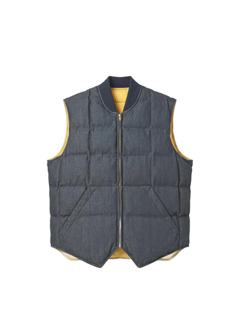 Chesapeake’s Giacca smanicata reversibile da uomo Down Vest Seattle Denim