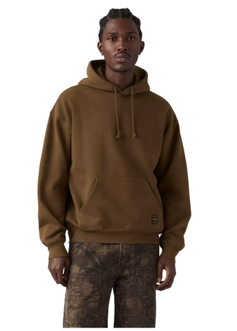 Levi's Felpa da uomo con cappuccio Workwear marrone