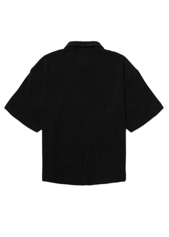 Woodbird Polo con zip da uomo Hiro nera
