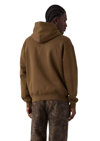 Levi's Felpa da uomo con cappuccio Workwear marrone