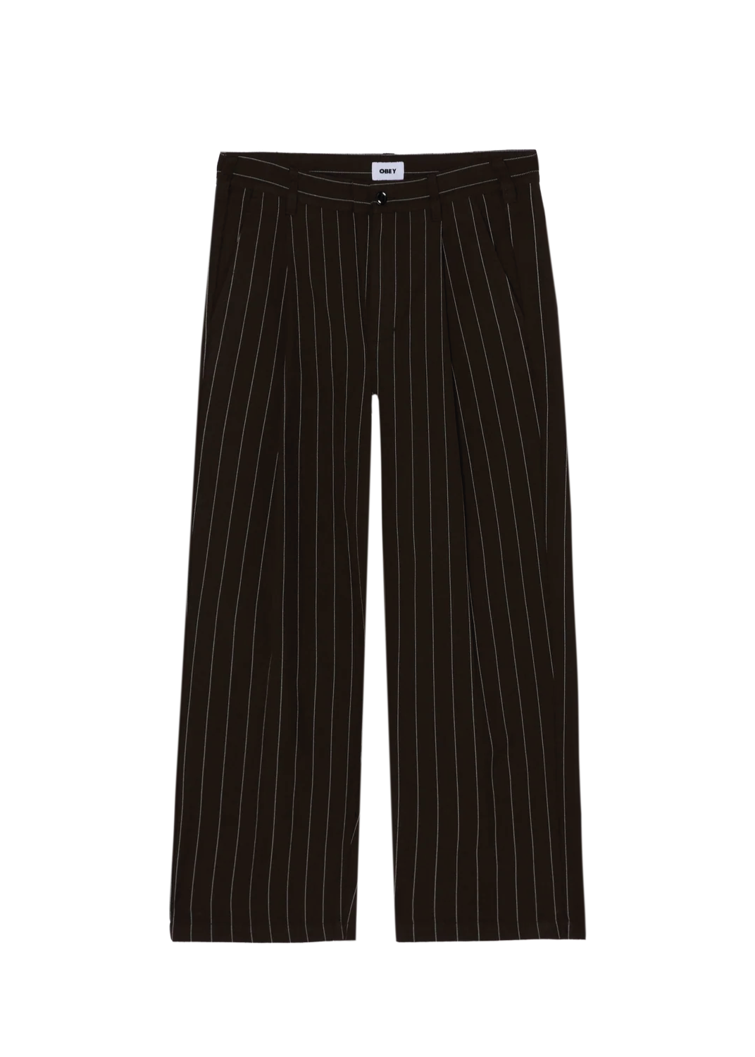 Obey Pantalone gessato da uomo Dean Stripe nero