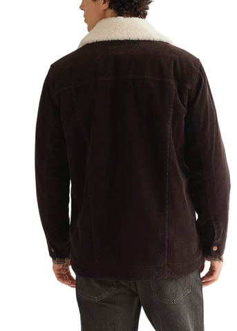 Wrangler Giacca da uomo con pelliccia interna Regular Wrange marrone
