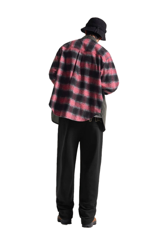 Evisu Camicia da uomo Fabric Blocking nera