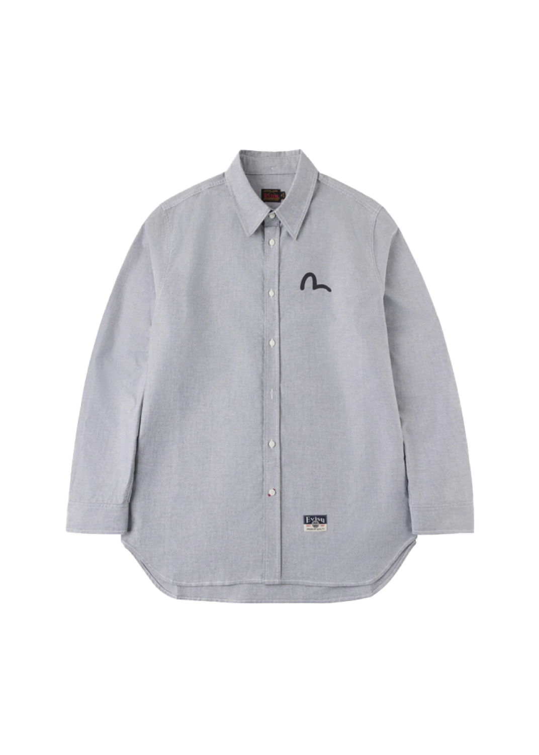 Evisu Camicia da uomo Oxford  Black Seagull Print