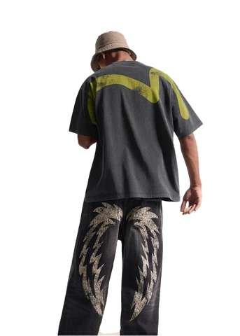 Evisu T-Shirt da uomo manica corta Thunder Logo