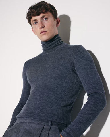 Studio Seidensticker Maglia in lana merino a collo alto da uomo 851594-0035