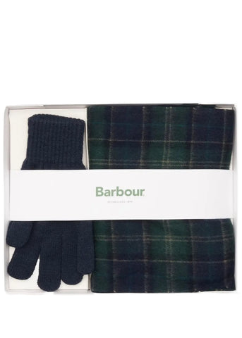 Barbour Set regalo sciarpa e guanti Tartan MGS0018NY91