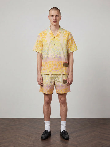 Pas De Mer Camicia da uomo manica corta Leopard multicolor
