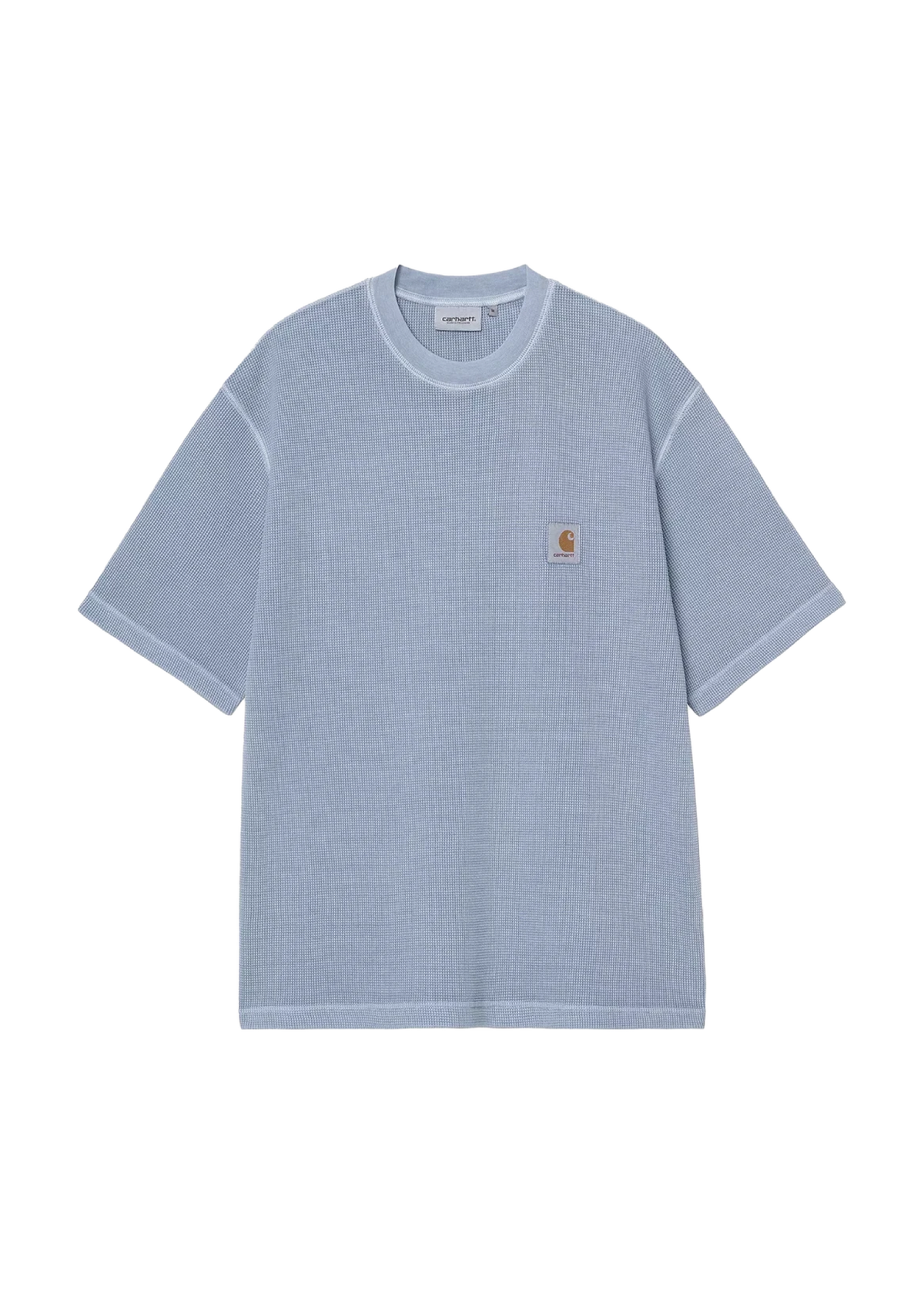 Carhartt Wip T-Shirt da uomo manica corta Nelson Waffle celeste