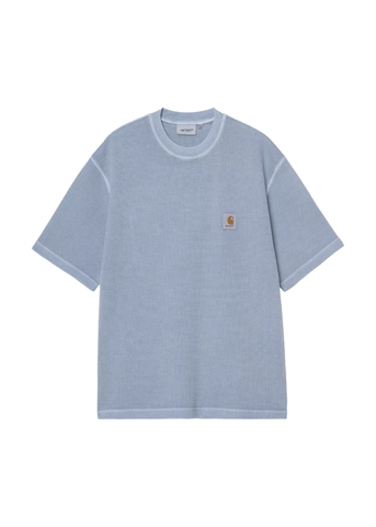 Carhartt Wip T-Shirt da uomo manica corta Nelson Waffle celeste