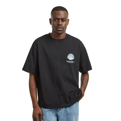 New Amsterdam T-Shirt da uomo manica corta Line Up nera