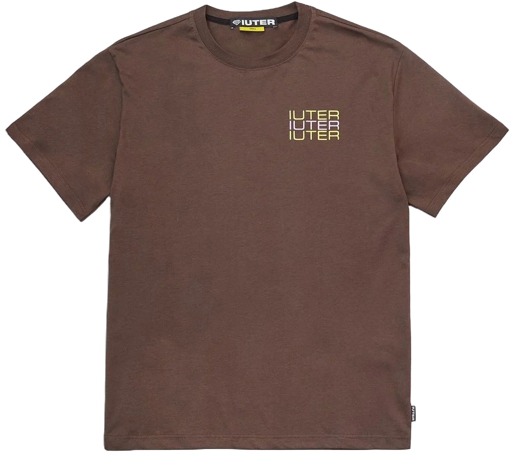 Iuter Men's Spine Skulls T-Shirt Brown