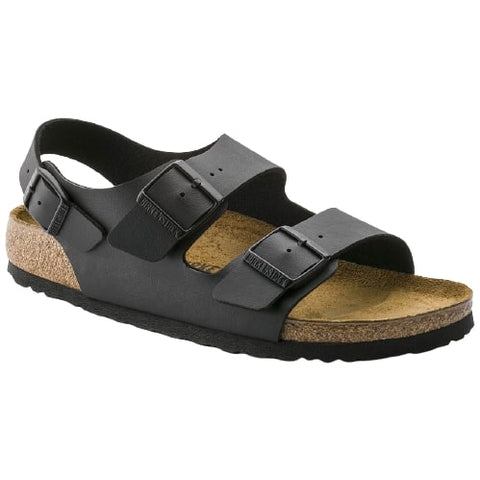 Birkenstock Unisex Sandale Milano Birko-Flor Schwarz (schmale Passform)