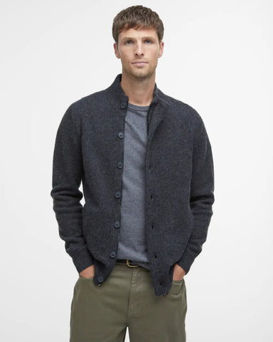 Barbour Maglione da uomo con zip Patch Grigia