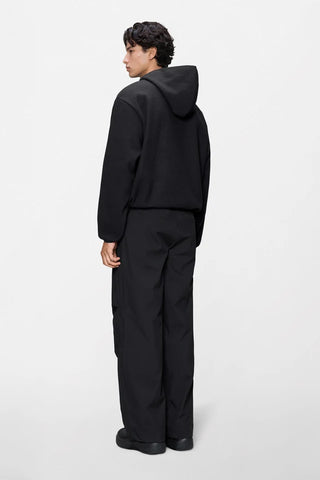 Rains Felpa con cappuccio in pile da uomo Fleece nera