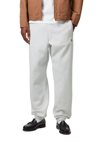 Carhartt Wip Pantalone tuta in felpa Chase grigio chiaro