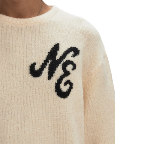 New Era Maglia misto lana unisex crema 60897453