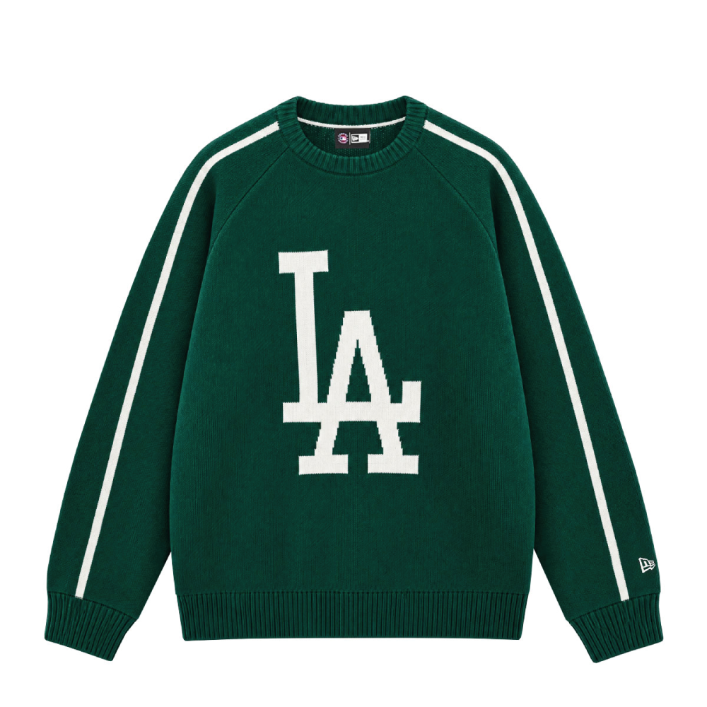 New Era Maglia girocollo da uomo LA Dodgers MLB verde 60897389