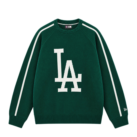 New Era Maglia girocollo da uomo LA Dodgers MLB verde 60897389