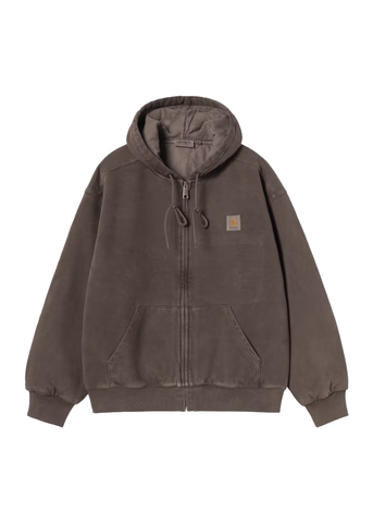 Carhartt Wip Felpa da uomo con zip e cappuccio Vista marrone