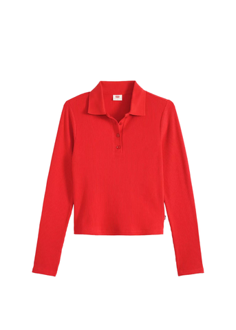 Levi’s Polo Donna Manica Lunga Rory rossa