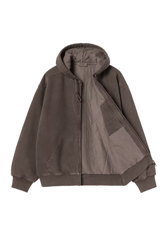 Carhartt Wip Felpa da uomo con zip e cappuccio Vista marrone