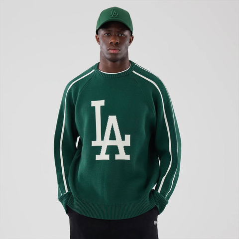 New Era Maglia girocollo da uomo LA Dodgers MLB verde 60897389
