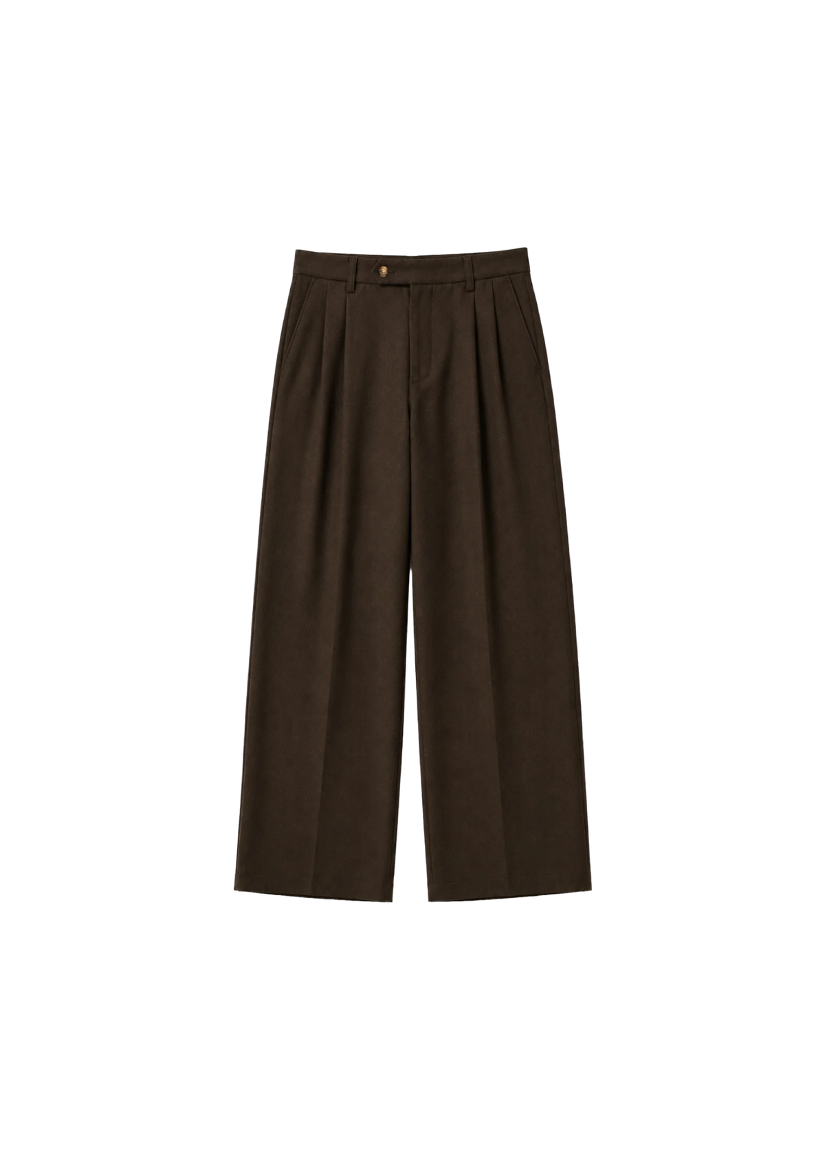 Prohibited Pantalone largo da uomo Revival Pleated marrone