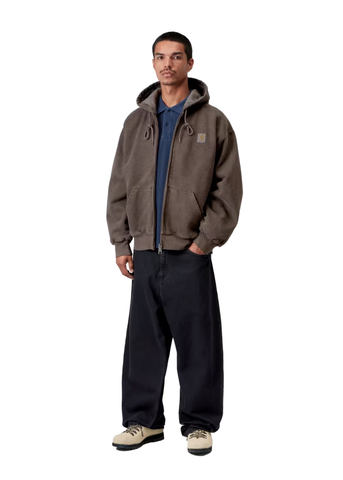 Carhartt Wip Felpa da uomo con zip e cappuccio Vista marrone