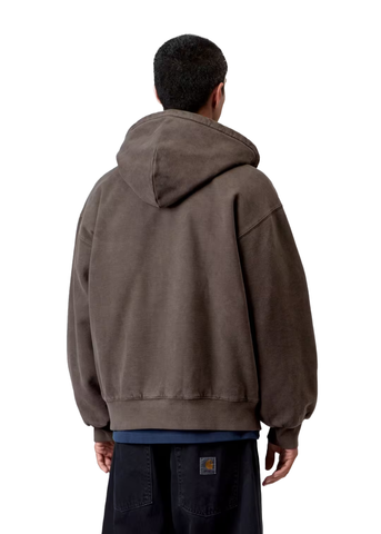 Carhartt Wip Felpa da uomo con zip e cappuccio Vista marrone