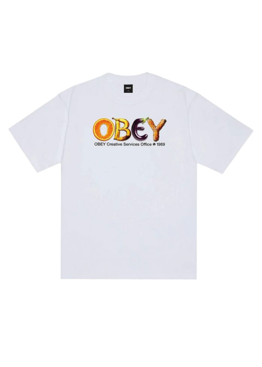 Obey T-Shirt da uomo manica corta Creative Services bianca